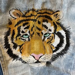 Hand painted denim jacket